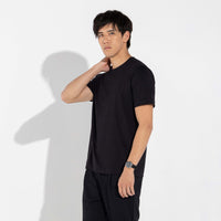 Camiseta Pima sem Gola Masculina - Preto