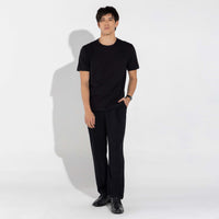 Camiseta Pima sem Gola Masculina - Preto