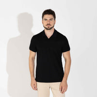 Polo Cotton Pima Masculina | Life Collection - Preto