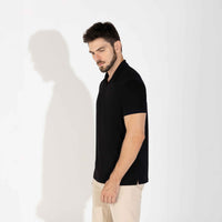 Polo Cotton Pima Masculina | Life Collection - Preto