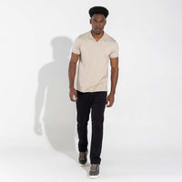 Polo Cotton Pima Masculina | Life Collection - Bege Aveia