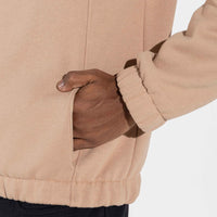 Jaqueta Moletom Flanelado Masculino - Bege Camel