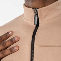 Jaqueta Moletom Flanelado Masculino - Bege Camel