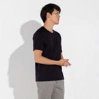 Camiseta Algodão Pima Recorte Masculina | Life Collection - Preto