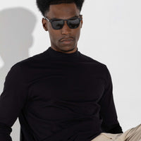 Camiseta Cotton Pima Gola Alta | Life Collection - Preto