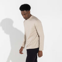 Camiseta Cotton Pima Gola Alta | Life Collection - Bege Aveia