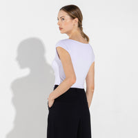 Blusa Modal Cropped Feminina - Branco