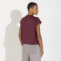 Camiseta Pima Raglan Feminina | Life Collection - Roxo Amoreira