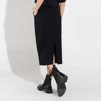Saia Midi Dense Viscose - Preto
