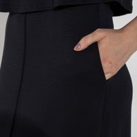 Saia Midi Dense Viscose - Preto