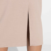 Saia Midi Dense Viscose - Bege Amêndoa