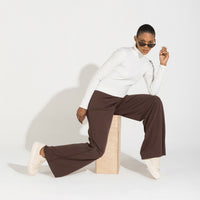 Calça Dense Viscose Feminina - Marrom