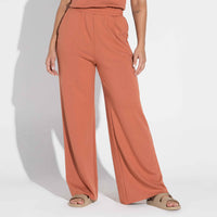 Calça Dense Viscose Feminina - Ferrugem