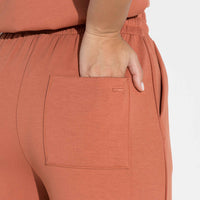 Calça Dense Viscose Feminina - Ferrugem