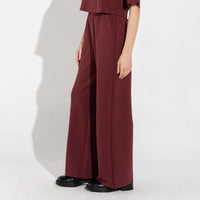 Calça Dense Viscose Feminina - Bordô