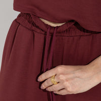 Calça Dense Viscose Feminina - Bordô