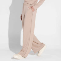 Calça Dense Viscose Feminina - Bege Amêndoa