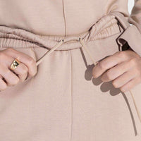 Calça Dense Viscose Feminina - Bege Amêndoa