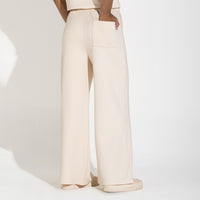 Calça Dense Viscose Feminina - Off Vanilla