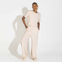 Calça Dense Viscose Feminina - Off Vanilla