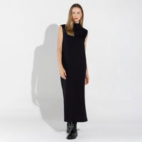 Vestido Cotton Select Regata Gola Alta - Preto