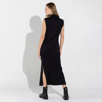 Vestido Cotton Select Regata Gola Alta - Preto