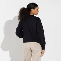 Blusão Moletom Leve Feminino - Preto