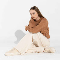 Blusão Moletom Leve Feminino - Ocre