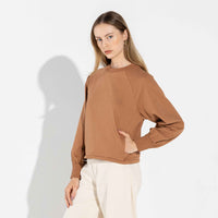 Blusão Moletom Leve Feminino - Ocre