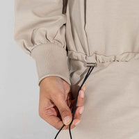 Blusão Moletom Leve Feminino - Bege Aveia