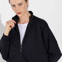 Jaqueta Moletom Leve Feminina - Preto