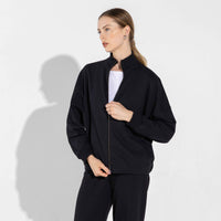 Jaqueta Moletom Leve Feminina - Preto