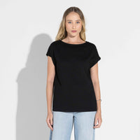 Blusa Malha Striped Feminina - Preto