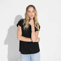 Blusa Malha Striped Feminina - Preto