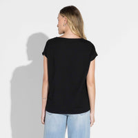 Blusa Malha Striped Feminina - Preto