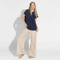 Blusa Malha Striped Feminina - Azul Marinho