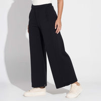 Calça Barrel Dense Viscose Feminina - Preto
