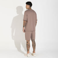 Camiseta Moletom Premium Masculina - Bege Mascavo