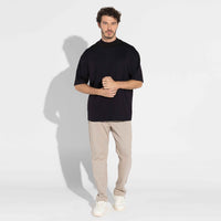 Camiseta Pima Boxy Masculina | Life Collection - Preto
