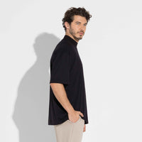 Camiseta Pima Boxy Masculina | Life Collection - Preto