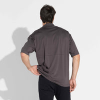 Camiseta Pima Boxy Masculina | Life Collection - Cinza Carvão