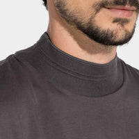 Camiseta Pima Boxy Masculina | Life Collection - Cinza Carvão