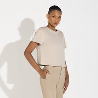 Camiseta Cotton Pima Feminina | Life Collection - Bege Aveia