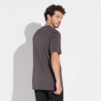Camiseta Pima Alongada Masculina | Life Collection - Cinza Carvão