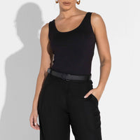 Regata Undershirt Gola U Feminina - Preto