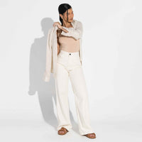 Regata Undershirt Gola U Feminina - Bege Camel