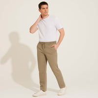 Calça Sarja Amarração Masculina - Bege Taupe
