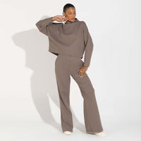 Blusão Dense Algodão Feminino - Bege Macadâmia