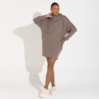 Vestido Dense Algodão - Bege Macadâmia