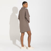 Vestido Dense Algodão - Bege Macadâmia